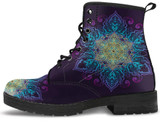 Purple Gold Mandala Handcrafted Boots