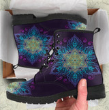 Purple Gold Mandala Handcrafted Boots