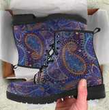 Gold Paisley Mandala Handcrafted Boots