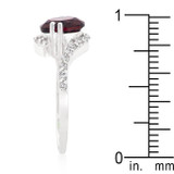 Red Swirling Engagement Ring
