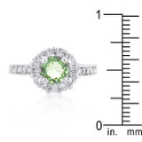 Bella Birthstone Engagement Ring in Green