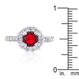 Ruby Red Halo Engagement Ring