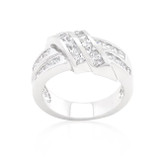 Cubic Zirconia Double Knot Ring