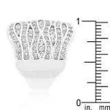 Cubic Zirconia Pave Abstract Ring