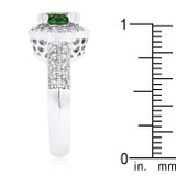 Emerald Halo Engagement Ring