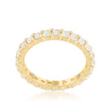 Goldtone Cubic Zirconia Eternity Band