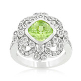 Elegant Peridot Crest Ring