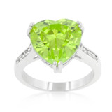 Apple Green Heart Ring