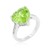 Apple Green Heart Ring