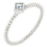 Twisted Petite Blue Topaz Solitaire Ring Twisted Petite Blue Topaz Solitaire Ring