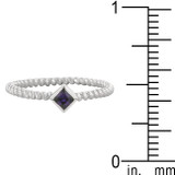 Twisted Petite Amethyst Solitaire Ring Twisted Petite Amethyst Solitaire Ring