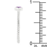 Twisted Petite Amethyst Solitaire Ring Twisted Petite Amethyst Solitaire Ring