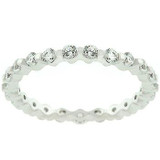 Silver Lace Eternity Band