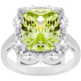 Marquise Framed Apple Green Ring