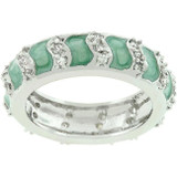 Aqua Eternity Enamel Ring