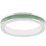 Olive Green Enamel Eternity Ring