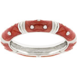 Marble Pink Enamel Stacker Ring