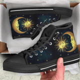 Sun Moon with Stars Handcrafted High Tops