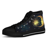 Sun Moon with Stars Handcrafted High Tops