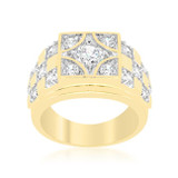 Checkerboard Cubic Zirconia Ring