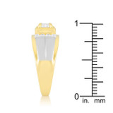 Cubic Zirconia Two-Tone Mens Ring