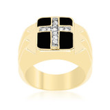 Faceted Cross Cubic Zirconia Ring
