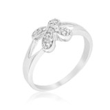 Simple Flower CZ Ring