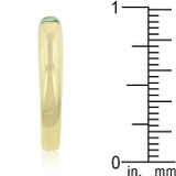Green Oval Simple Ring