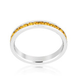 Stylish Stackables with Yellow Crystal Ring