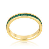 Stylish Stackables Eternity Green Crystal Ring
