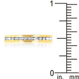 Stylish Stackables Clear Crystal Gold Ring