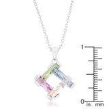 Myra Necklace 10ct Multicolor Rhodium Necklace