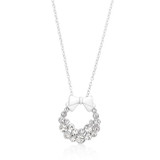 Holiday Wreath Clear Crystal Pendant
