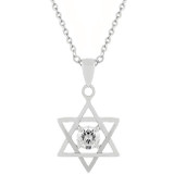 Star of David Solitaire Pendant