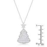 Clear Christmas Tree Drop Necklace