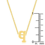 Golden Initial Q Pendant