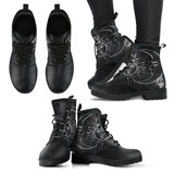 Charcoal Sun Moon Handcrafted Boots