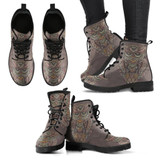 Abstract Owl Handcrafted Boots