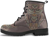 Abstract Owl Handcrafted Boots