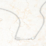 Arianna Rhodium Stainless Steel Arrow Necklace