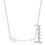 Arianna Rhodium Stainless Steel Arrow Necklace