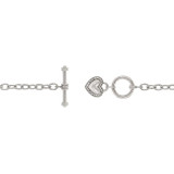 Toggle Pave Heart Necklace