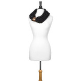 Black Sonia Crochet Cowl Scarf Black Sonia Crochet Cowl Scarf