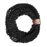 Black Sonia Crochet Cowl Scarf Black Sonia Crochet Cowl Scarf