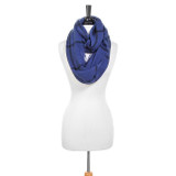 Tori Blue Plaid Infinity Scarf