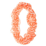 Zig Zag Neon Orange Infinity Scarf