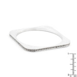 Hammered Cubic Zirconia Square Bangle