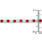 Ruby Red Cubic Zirconia Tennis Bracelet