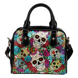 Sugar Skull Shoulder Handbag