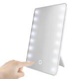 Cosmetic Beauty Mirror with Touch Screen Adjustable LED Lights